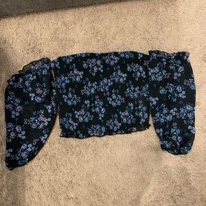 Tub top crop with sleeves